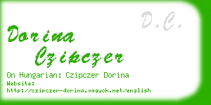 dorina czipczer business card
